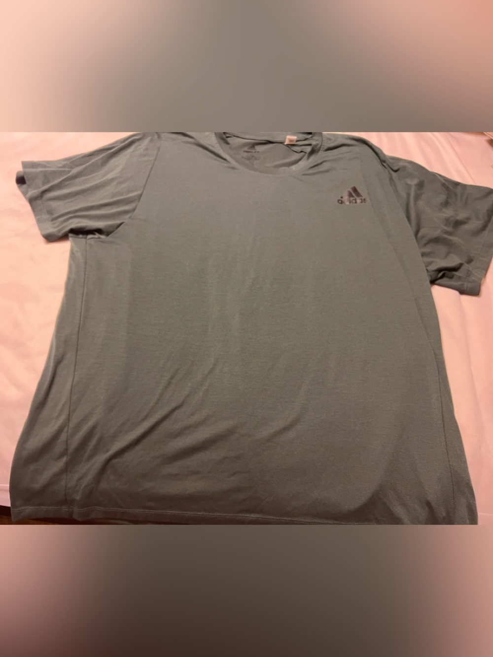 adidas Men's Light Gray Athletic Short Sleeve Tee